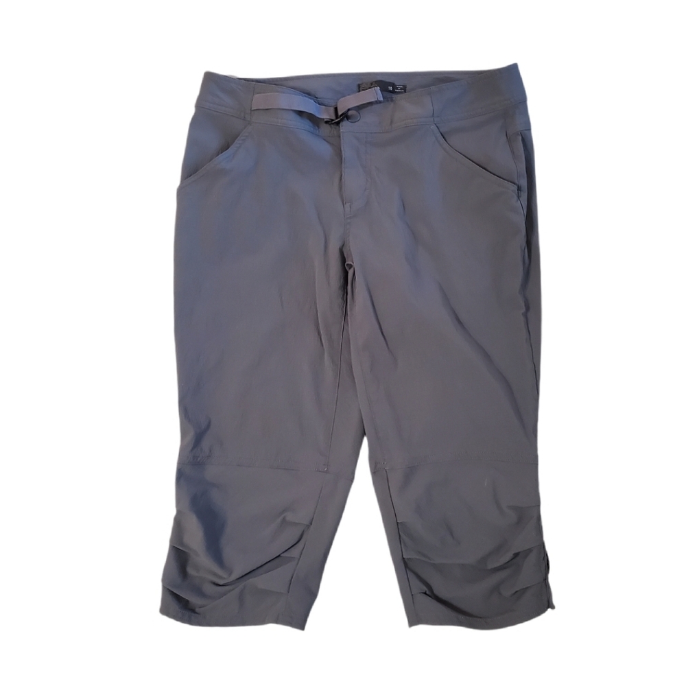 Prana Women's Gray Jasmine Knicker Crop‎ Hiking Outdoor Pants Size 10